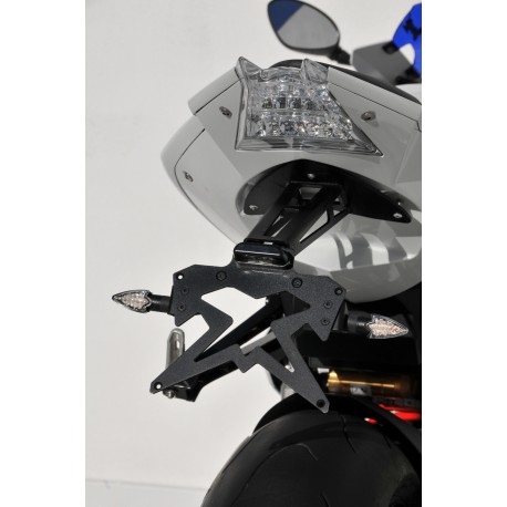 sup10 lisence plate holder aluminium black arm ermax for S 1000   RR 2010-2014