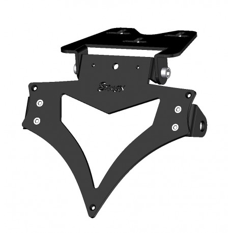 sup05 plate holder large model ermax aluminium black adjustable with blinkers holder