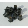 ins6 rubber insert kit black m6 + steel screws chrom√© +rondelles (10 pi√®ces ) black