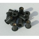 ins5 rubber insert kit black M5 + steel screws chrom√© +rondelles (10 pi√®ces ) black