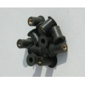 ins4 rubber insert kit black M4 + steel screws chrom√© +rondelles (10 pi√®ces )