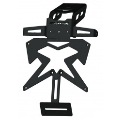 sup09evo lisence plate holder d√©port√© aluminium black with support of blinkers