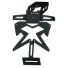 sup09evo lisence plate holder d√©port√© aluminium black with support of blinkers