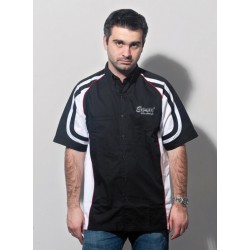 ermax man shirt brod√©e short sleeves red