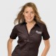 shirt ermax lady short sleeves black embroidered grey cut \M\" U \""L\"" """