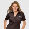 shirt ermax lady short sleeves black embroidered grey cut \M\" U \""L\"" """