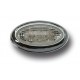 no. 7 mini r√©p√©titeurs (complement blinkers ) oval white √† led aluminium edge