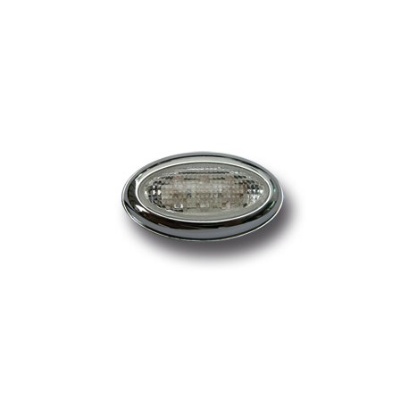 no. 7 mini r√©p√©titeurs (complement blinkers ) oval white √† led aluminium edge