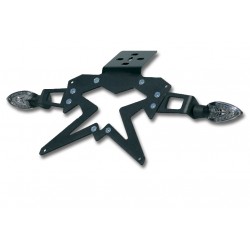 sup09 plate holder ermax aluminium black + blinkers holder