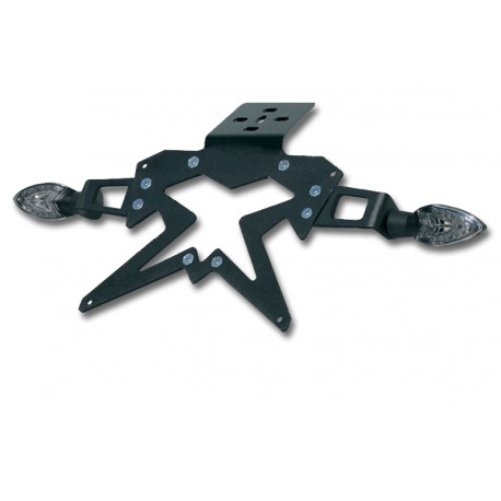 sup09 plate holder ermax aluminium black + blinkers holder