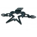 sup09 plate holder ermax aluminium black + blinkers holder