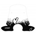 S√©rigraphie black hearts for screen and windshield