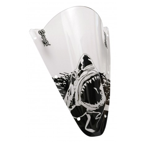S√©rigraphie black sharks for screen and windshield