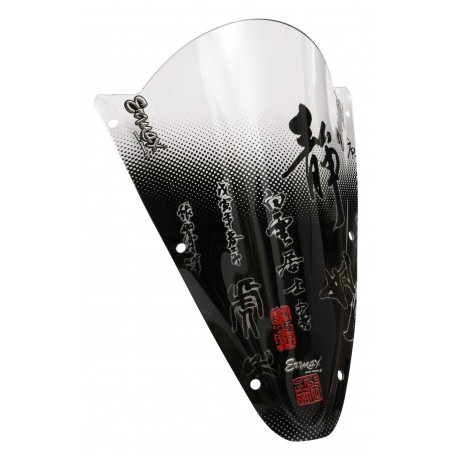 S√©rigraphie black and red ideogram for screen and windshield