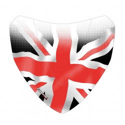 S√©rigraphie black and red union jack for sport screen