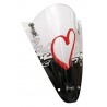 S√©rigraphie black and red hearts for screen and windshield