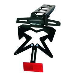 SUP09EVO-2 lisence plate holder d√©port√© aluminium black with support of blinkers
