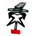 SUP09EVO-2 lisence plate holder d√©port√© aluminium black with support of blinkers